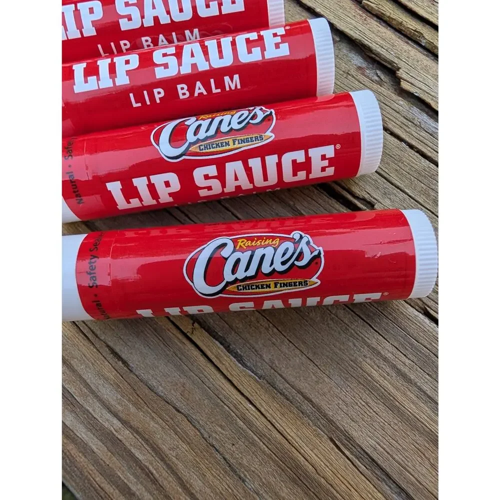 Brand New Raising Cane's LIP SAUCE spf 15 lip balm - bundle of 5 (five)